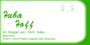 huba hoff business card